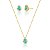 Conjunto Esmeralda - Banho Ouro 18k - Imagem 1