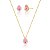 Conjunto Pink - Banho Ouro 18k - Imagem 1