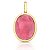 Pingente Oval Rose - Banho Ouro 18k - Imagem 1