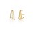 Brinco Ear Hook Cravejado - Banho Ouro 18k - Imagem 1