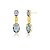 Brinco Cristal Cinza - Banho Ouro 18k - Imagem 1