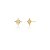 Brinco Estrela Cravejada - Banho Ouro 18k - Imagem 1