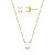 Conjunto Ponto de Luz Oval - Banho Ouro 18k - Imagem 1