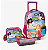 Kit mochila escolar princesa castelo c/rodinhas - Imagem 1