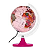 Globo Terrestre Político Aquarela Rosa c/Luz - Imagem 1