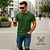 Camiseta masculina algodão egípcio Verde Militar - GG - Imagem 4