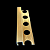 Perfil Alumínio Escadas e Soleira Quadrado, Modelo P (U com base) 12mm - Dourado Brilho - Imagem 2