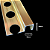 Perfil Alumínio Escadas e Soleira Quadrado, Modelo P (U com base) 12mm - Dourado Brilho - Imagem 5