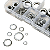KIT 160 ARRUELAS PORCAS TRAVA DENTE M3 M4 M5 M6 M8 M10 M12 - Imagem 5
