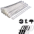 KIT 100 ABRAÇADEIRAS NYLON COM FIXADOR 4MMX15CM COR BRANCA - Imagem 1