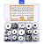 KIT 230 ARRUELAS LISA ABA LARGA INOX M3 M4 M5 M6 M8 M10 M12 - Imagem 2