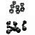 KIT 250 ESPAÇADORES PORCA M3 MOVEIS MADEIRA NYLON PRETO - Imagem 4