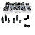 KIT 250 ESPAÇADORES PORCA M3 MOVEIS MADEIRA NYLON PRETO - Imagem 1
