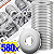 KIT 580 ARRUELAS LISA M2 M2.5 M3 M4 M5 M6 M8 M10 M12 ZINCADA - Imagem 6