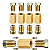 KIT 4 CONECTORES TUBO MANGUEIRA FREIO MOTO CARRO 3/16" - Imagem 1