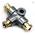 CONECTOR T 3 VIAS 10mm macho TUBO MANGUEIRA FREIO CARRO MOTO - Imagem 1