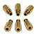 KIT 10 BOCAL CONECTOR HEXAGONAL PORCA CARBURADOR MOTO FURADO - Imagem 5
