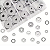 KIT 100 ARRUELAS PLANAS EM AÇO INOX GROSSAS LARGAS M3 A M12 - Imagem 5