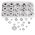 KIT 100 ARRUELAS PLANAS EM AÇO INOX GROSSAS LARGAS M3 A M12 - Imagem 4