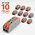 Kit 10 Conectores Eletrico Emenda Linear 2 Vias Fios 222 GRO - Imagem 1