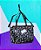 Bolsa Tote Renata Floral com fundo preto - Imagem 1
