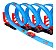 Pista De Corrida 4 Loops 360 Carro Fricção Fire Track 24 Pcs - Imagem 4