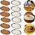 Kit 12 Travessa Oval Inox Funda 21cm Porções Arroz Feijão Bar Restaurante - Imagem 1