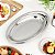 Kit 12 Travessas De Inox Oval Fundo 26cm Bandeja Para Petiscos Restaurante Bar - Imagem 3