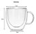 Kit 6 Xicara Café Vidro Parede Dupla 150ml Chá Borossilicato - Imagem 2