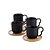 Jogo De Xícaras Com Pires Oasis Preto – Hauskraft  4 Peças - Imagem 2