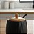 Açucareiro Cerâmica Oásis Black Com Colher Tampa Bambu 360ml Hauskraft - Imagem 6