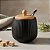 Açucareiro Cerâmica Oásis Black Com Colher Tampa Bambu 360ml Hauskraft - Imagem 5