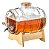 Barril Para Cachaça De Vidro Com Suporte De Madeira Luxo 3 Litros Haüskraft - Imagem 1