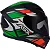 CAPACETE ASX CITY START BRILHO PRETO/VERMELHO/VERDE - Imagem 2