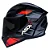 CAPACETE ASX CITY BRILHO PRETO/VERMELHO/CINZA - Imagem 1