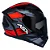 CAPACETE ASX CITY BRILHO PRETO/VERMELHO/CINZA - Imagem 2