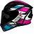 CAPACETE ASX CITY START BRILHO PRETO/TURQUESA/ROSA - Imagem 1