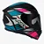 CAPACETE ASX CITY START BRILHO PRETO/TURQUESA/ROSA - Imagem 2