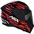 CAPACETE ASX CITY ARROW BRILHO PRETO/VERMELHO/BRANCO - Imagem 2