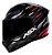 CAPACETE ASX CITY ARROW BRILHO PRETO/GRAFITE/VERMELHO - Imagem 1