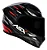 CAPACETE ASX CITY ARROW BRILHO PRETO/GRAFITE/VERMELHO - Imagem 2