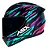 CAPACETE ASX CITY ARROW BRILHO PRETO/TIFFANY/ROXO - Imagem 1