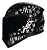 CAPACETE ASX CITY FUN BRILHO PRETO/BRANCO - Imagem 1