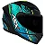 CAPACETE ASX CITY STORM BRILHO PRETO/TIFFANY/AMARELO - Imagem 1
