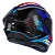 CAPACETE ASX DRAKEN COUGAR BRILHO PRETO/AZUL/VERMELHO - Imagem 3
