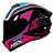 CAPACETE ASX DRAKEN COUGAR BRILHO PRETO/PINK/TIFFANY - Imagem 1