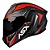 CAPACETE ASX DRAKEN VECTOR FOSCO PRETO/CINZA/VERMELHO - Imagem 1