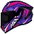CAPACETE ASX DRAKEN VECTOR BRILHOO PRETO/LILAS/ROSA - Imagem 1