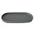 Kit 2 Bandeja Prato Oval 24 X 12cm Melamina Multiuso Cinza - Imagem 2