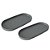 Kit 2 Bandeja Prato Oval 24 X 12cm Melamina Multiuso Cinza - Imagem 1